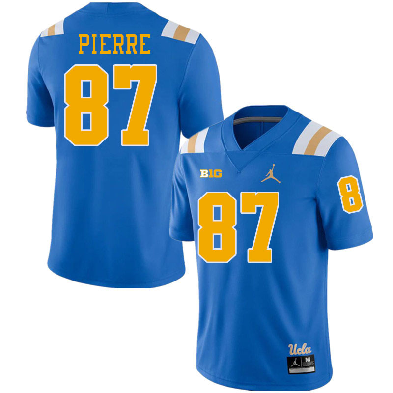 Men #87 Bryce Pierre UCLA Bruins College Football Jerseys Stitched-Royal